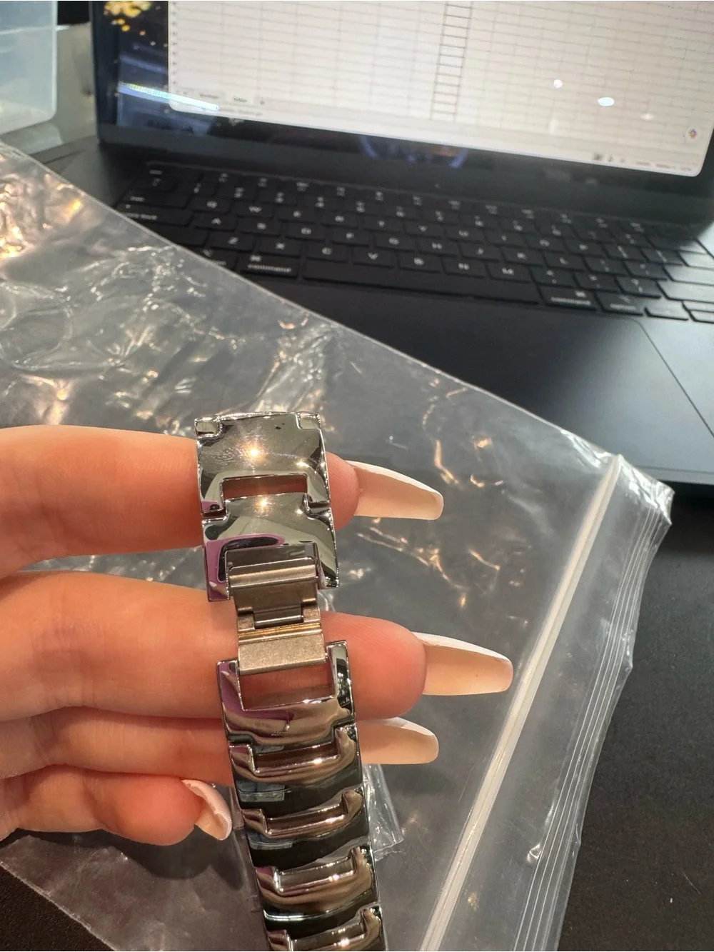 New Ecclissi Stainless Steel Ladies Watch - Square Face Tank Style Silver Tone